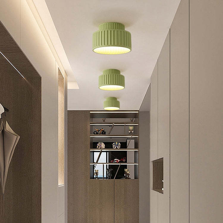 Retro Green Resin Flush Mount Ceiling Light -Homdiy