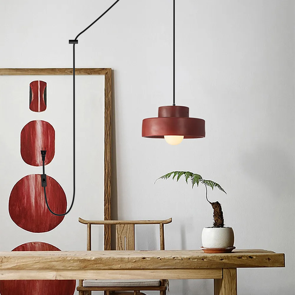 Vintage Plug-in Wabi Sabi Dining Room Pendant Light