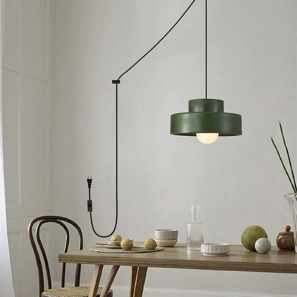 Vintage Plug-in Wabi Sabi Dining Room Pendant Light