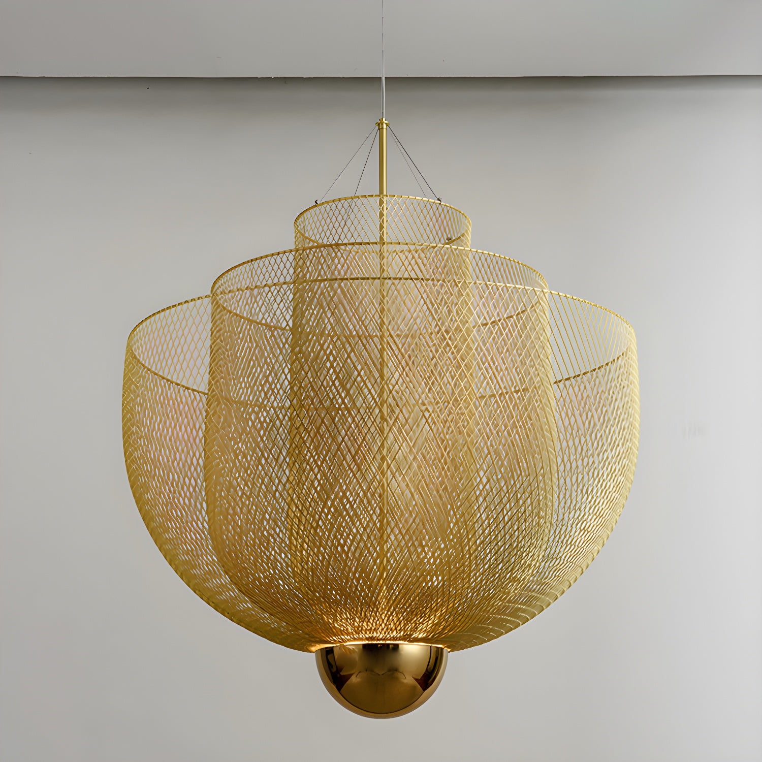 Luxury Metal Grid Pendant Light -Homdiy