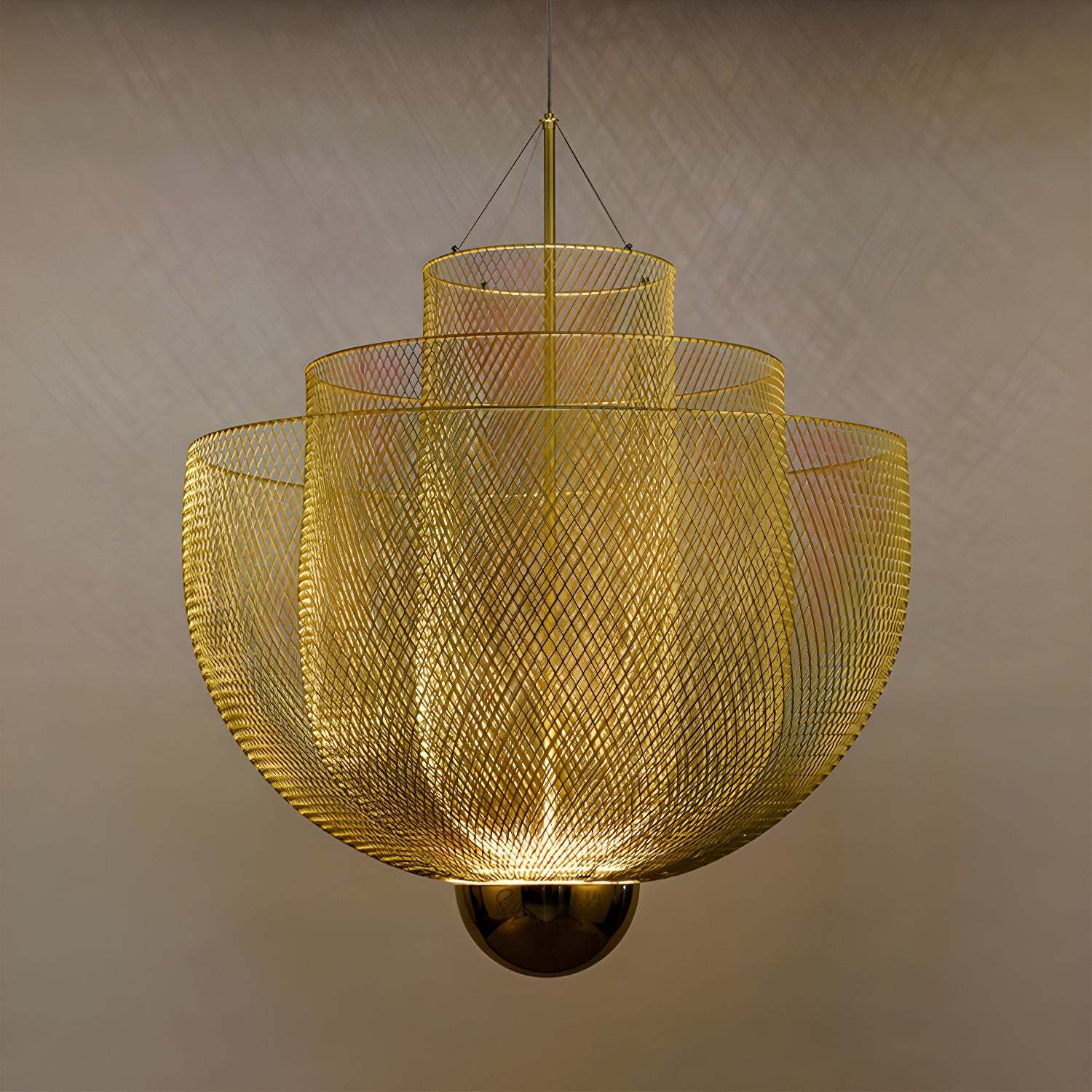 Luxury Metal Grid Pendant Light -Homdiy