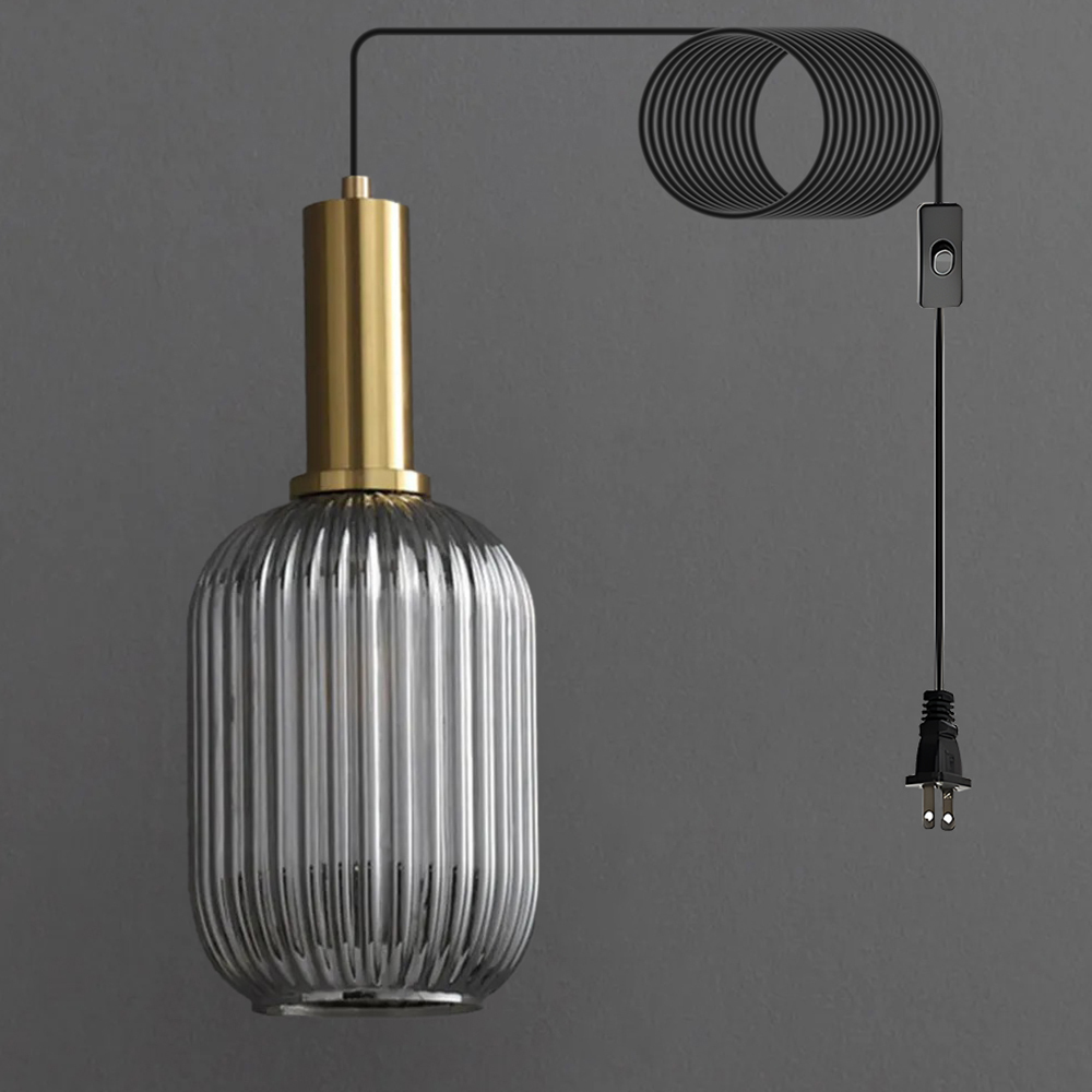 Retro Lantern Shape Stained Glass Pendant Light