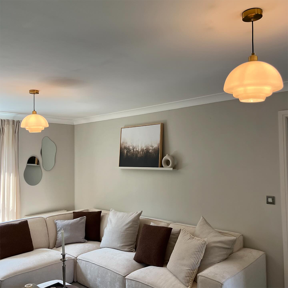 Art Milk White Cloud Glass Pendant Light