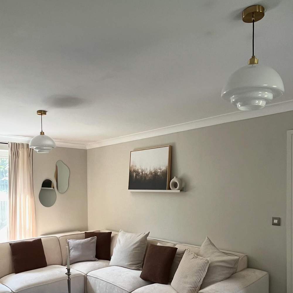 Art Milk White Cloud Glass Pendant Light