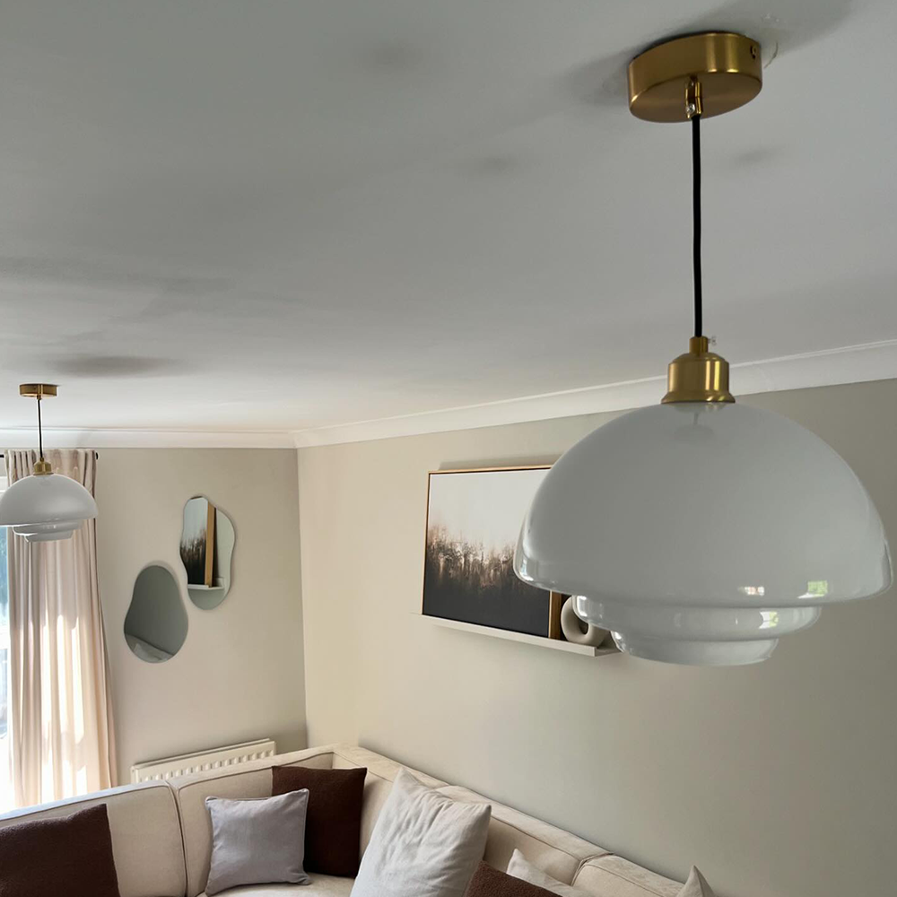 Art Milk White Cloud Glass Pendant Light