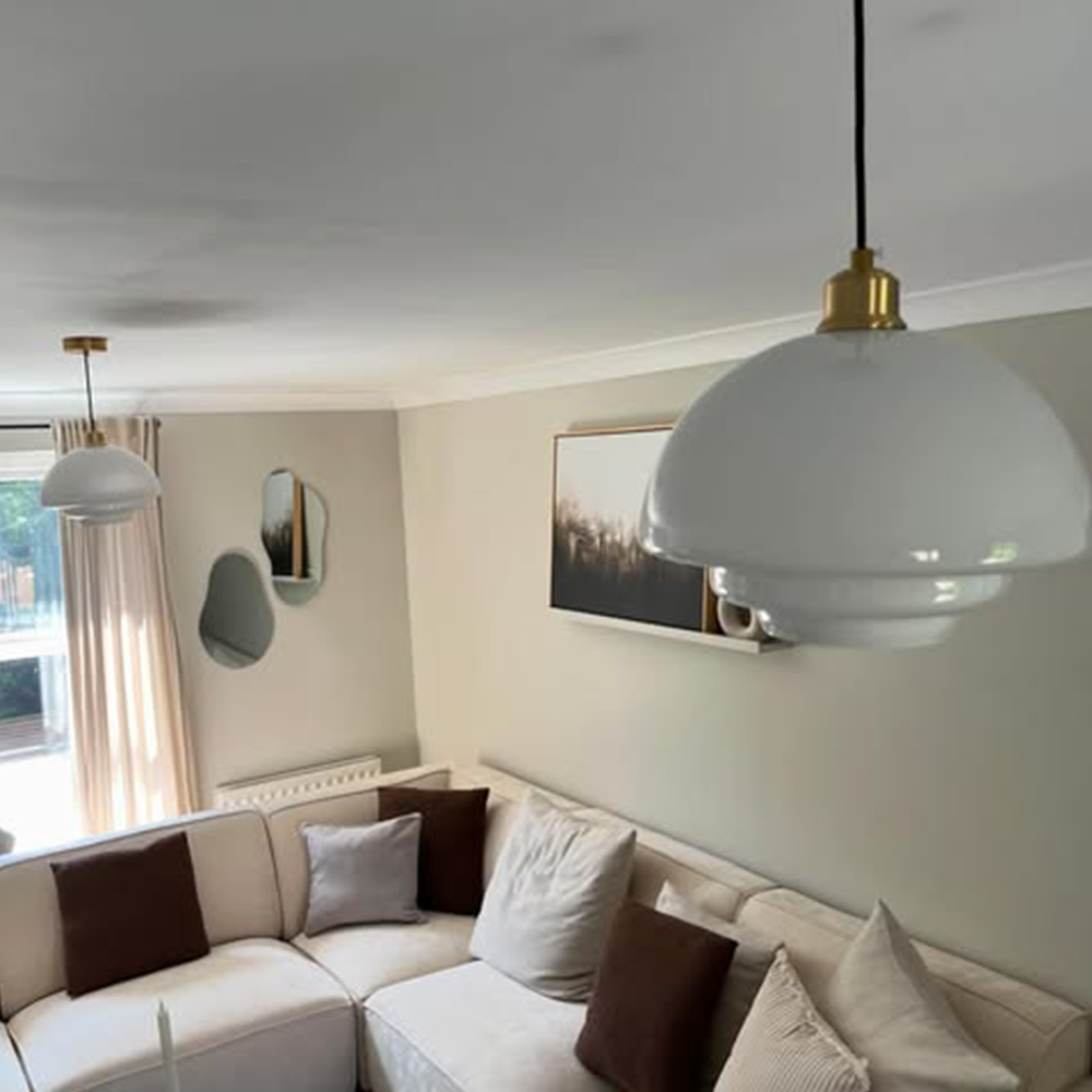 Art Milk White Cloud Glass Pendant Light