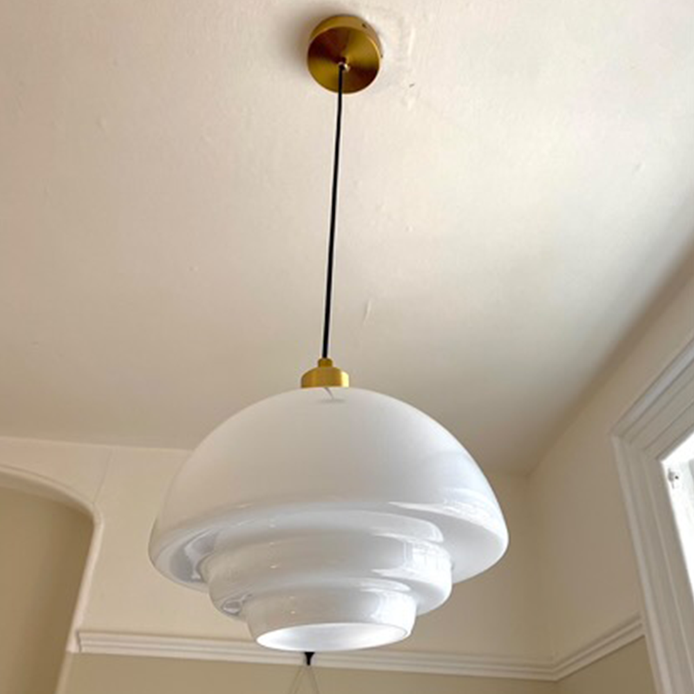 Art Milk White Cloud Glass Pendant Light