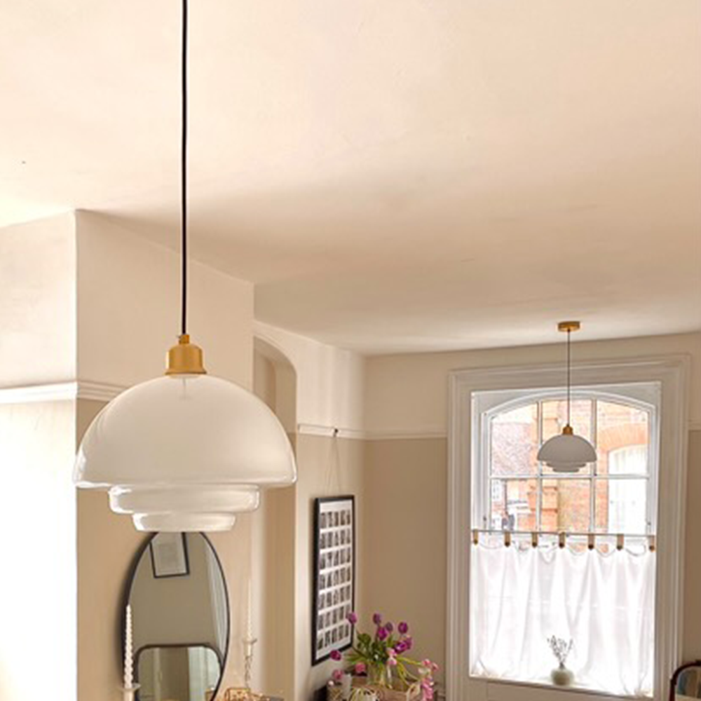 Art Milk White Cloud Glass Pendant Light