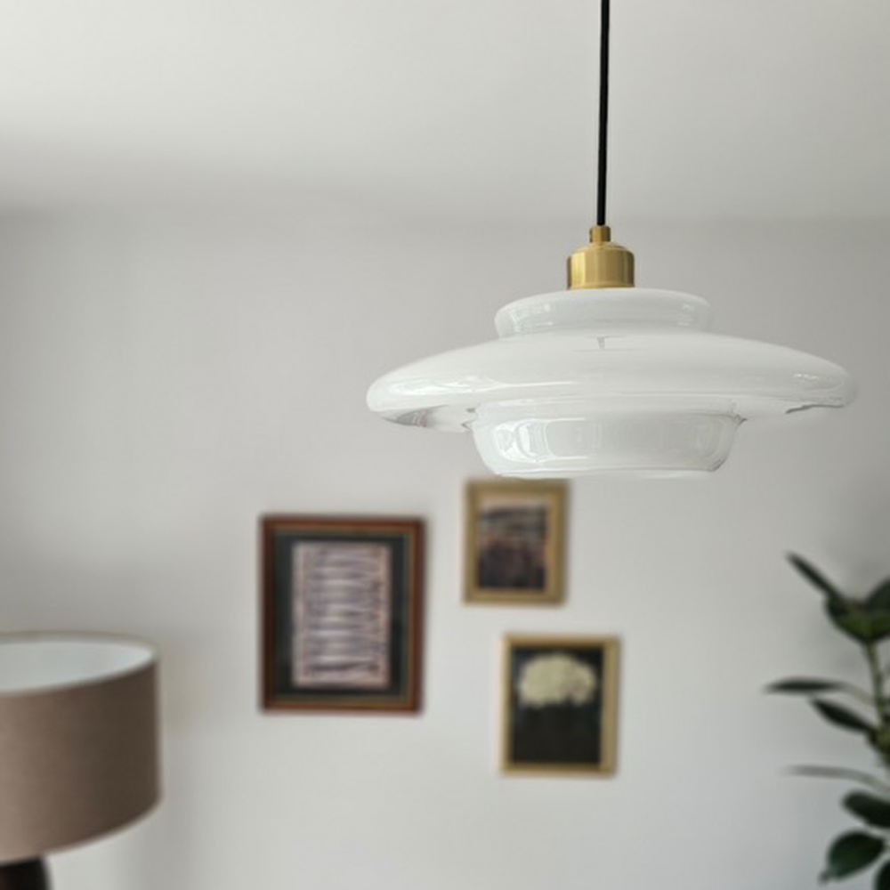 Art Milk White Cloud Glass Pendant Light