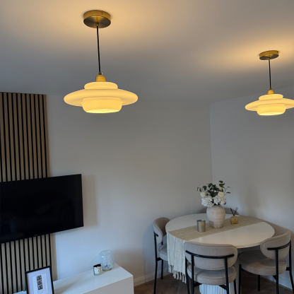 Art Milk White Cloud Glass Pendant Light