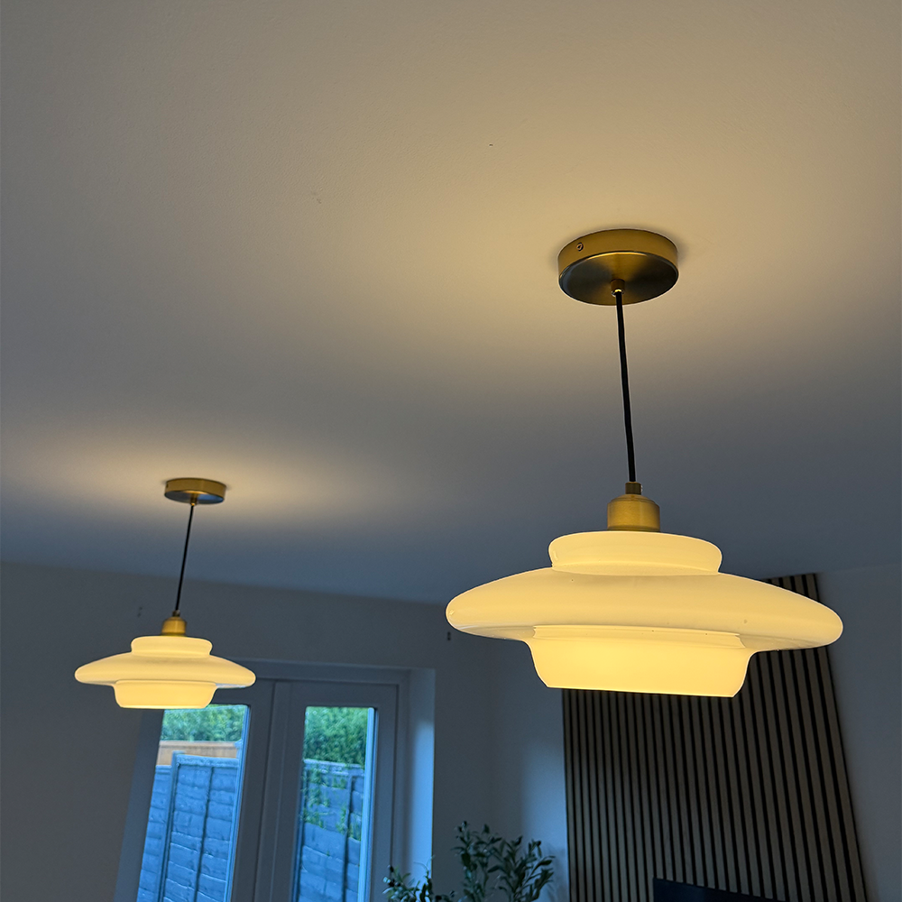 Art Milk White Cloud Glass Pendant Light