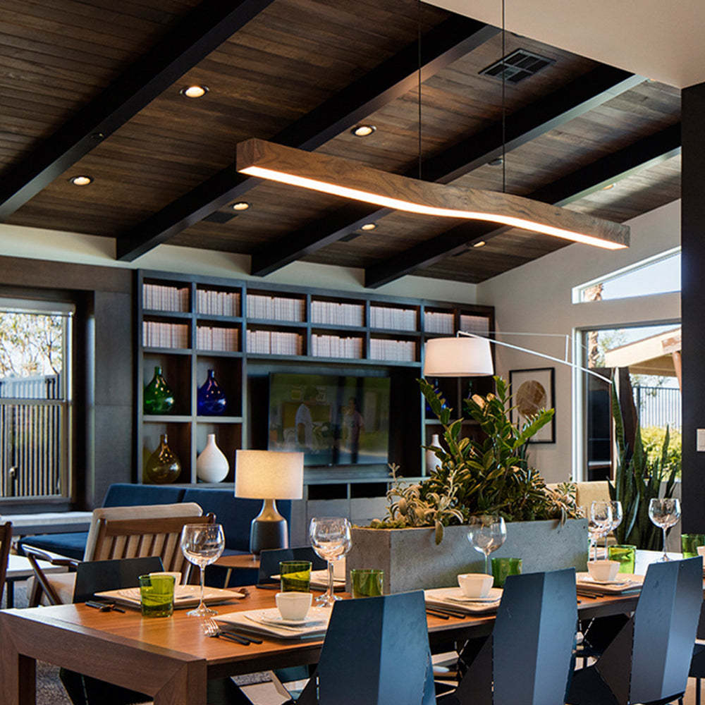 Geometry Wood LED Pendant Light -Homdiy