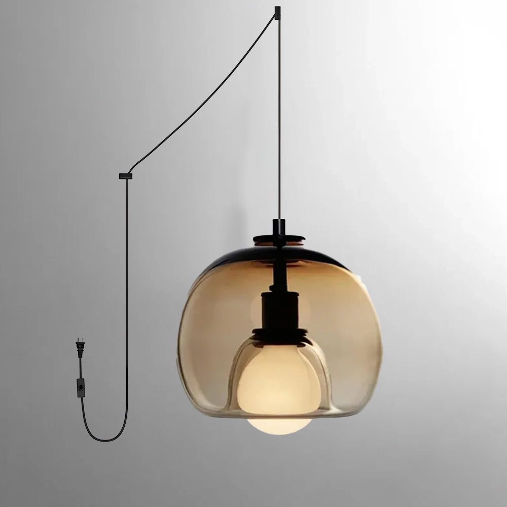 Handblown Glass Orb Pendant Light