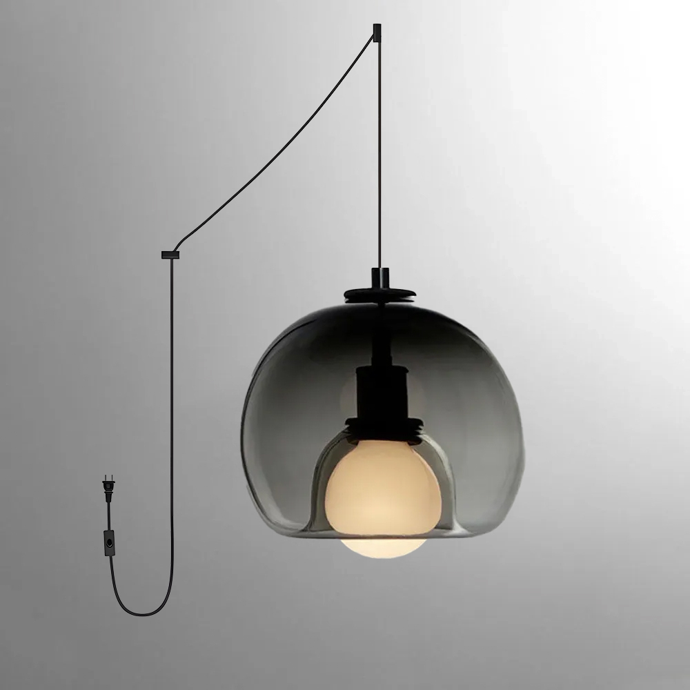 Handblown Glass Orb Pendant Light