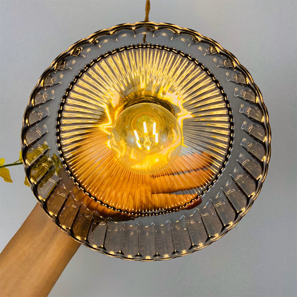 Nordic Retro Brass Glass Pendant Lamp -Homdiy