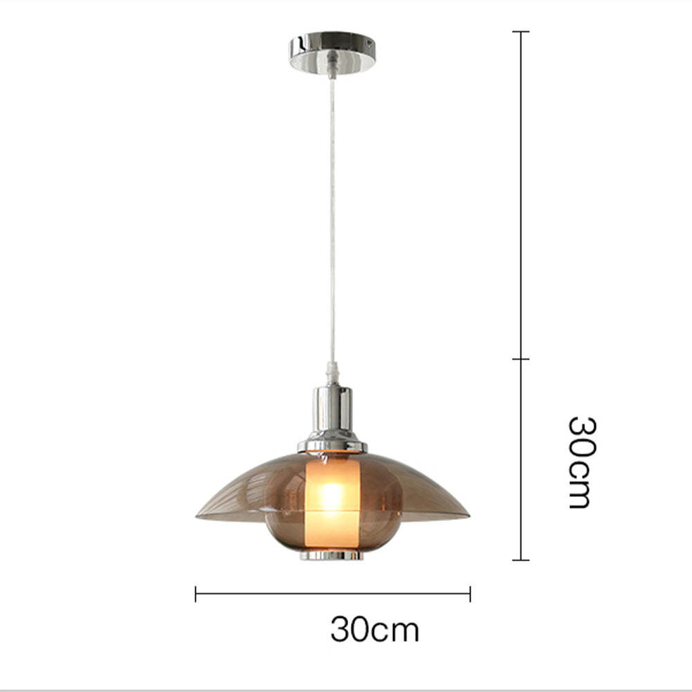 Scandinavian Flying Saucer Cognac Pendant Light -Homdiy