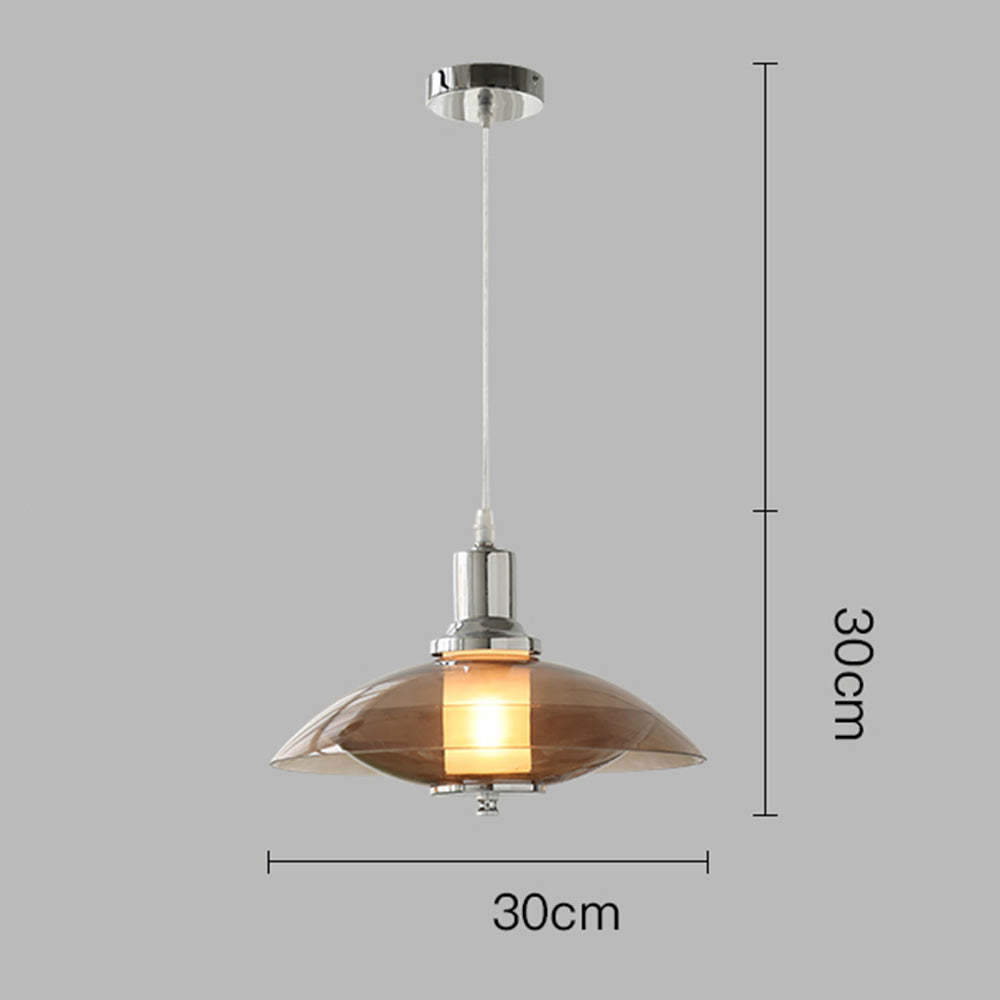 Scandinavian Flying Saucer Cognac Pendant Light -Homdiy