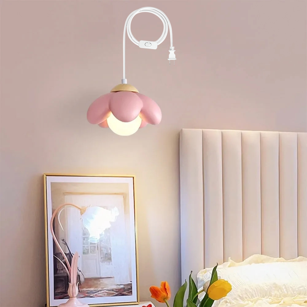 Modern Plug-in Flower-Shaped Dining Room Pendant Light