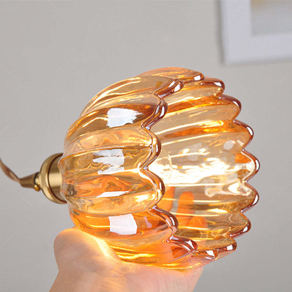 Retro Flower Glass Pendant Light -Homdiy