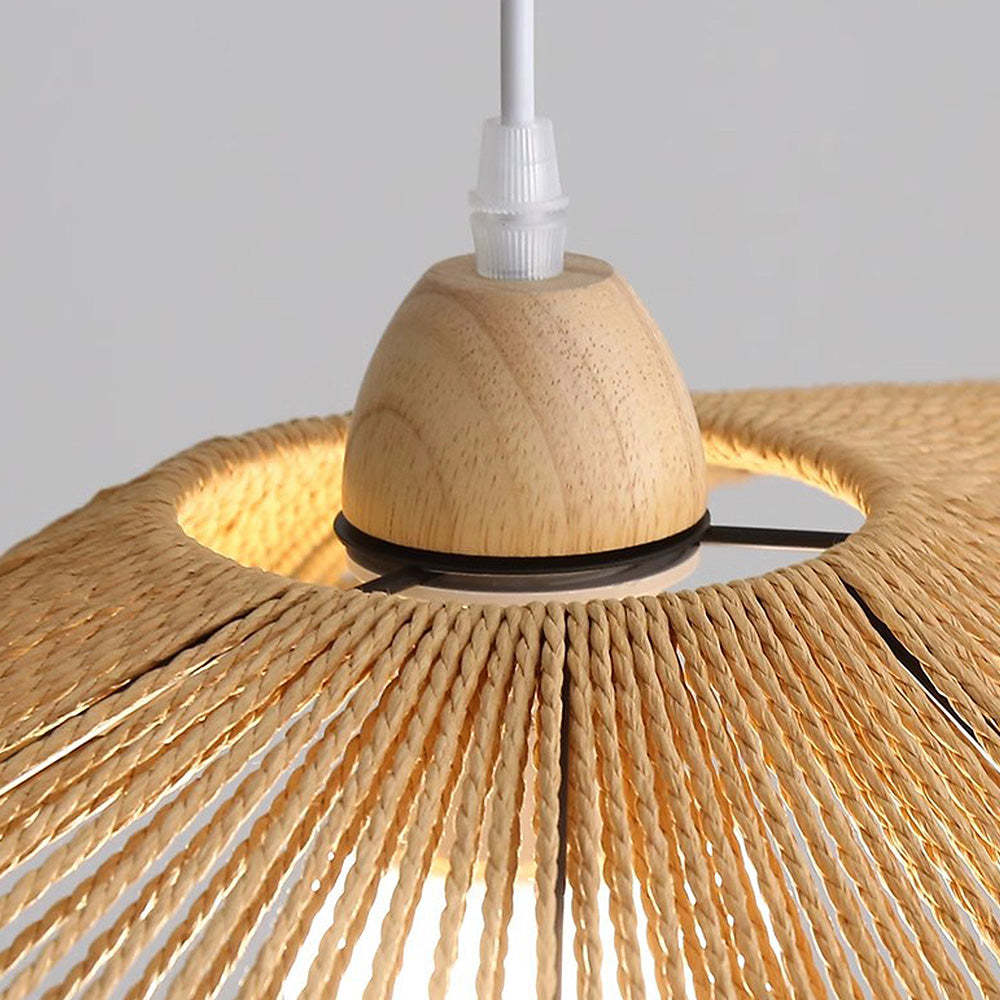 Natural Woven Simple Pendant Light -Homdiy