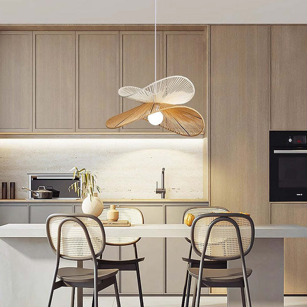 Natural Woven Simple Pendant Light -Homdiy