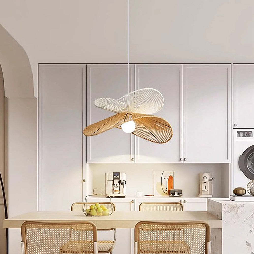 Natural Woven Simple Pendant Light -Homdiy