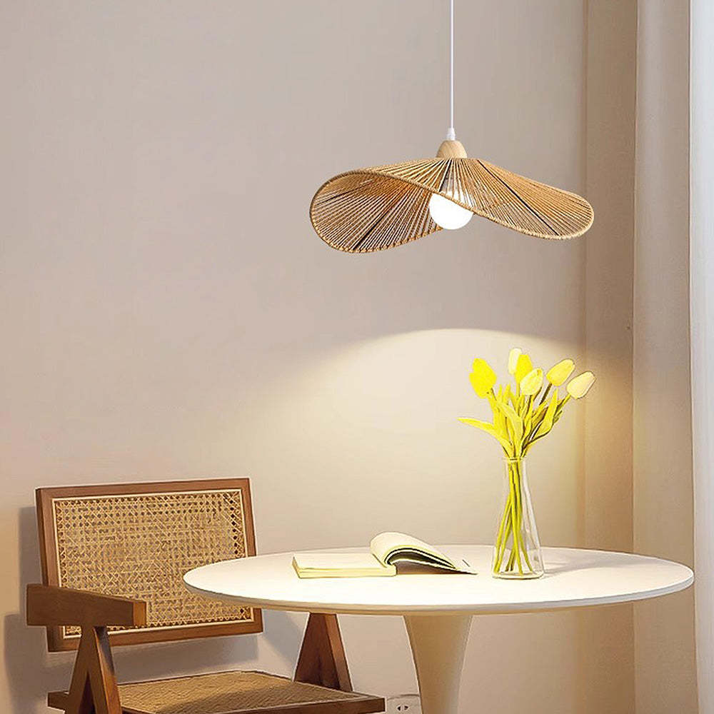 Natural Woven Simple Pendant Light -Homdiy