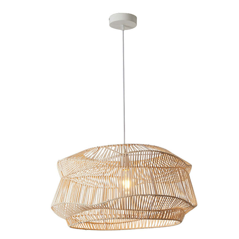 Natural Rattan Art Simple Pendant Light -Homdiy