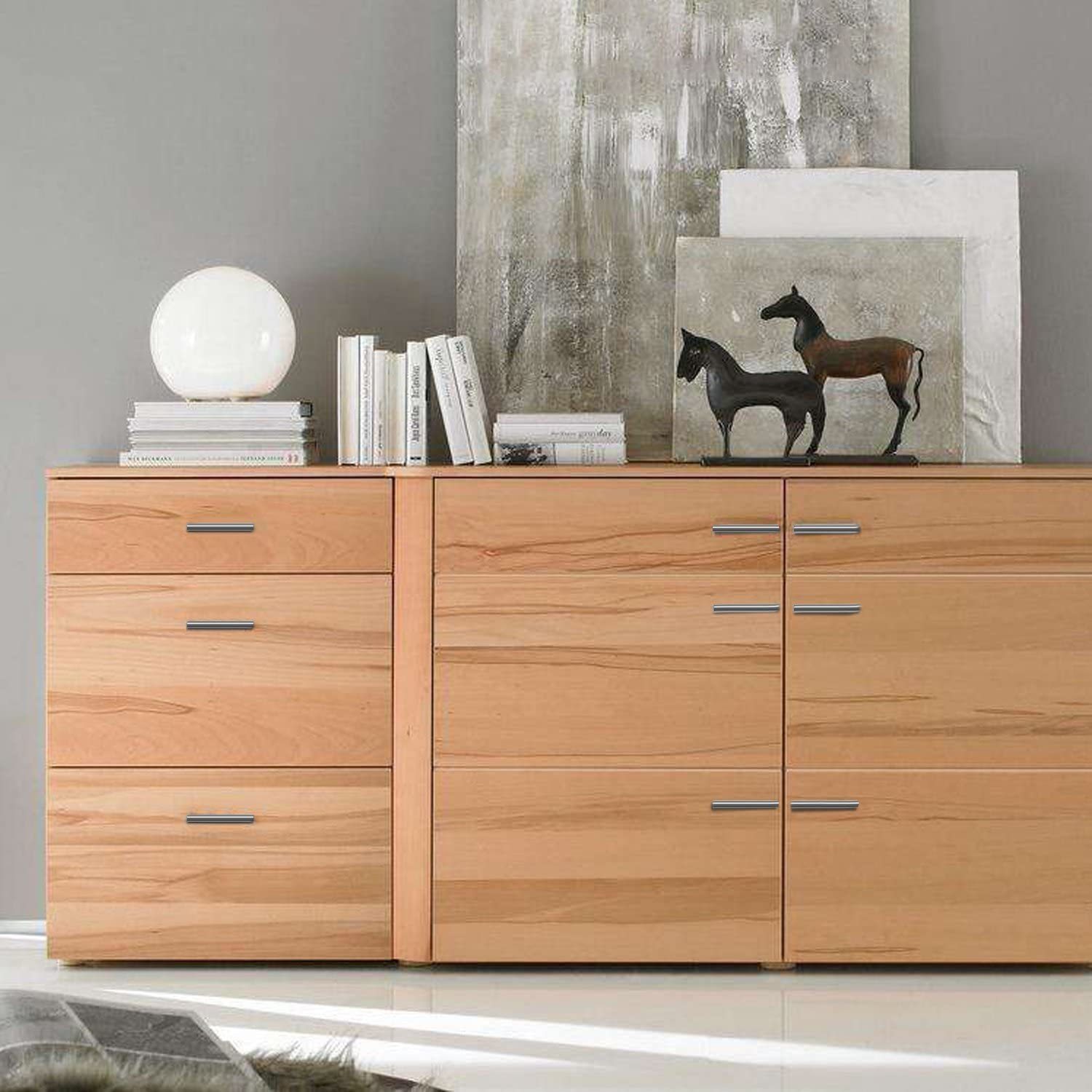 Round Brushed Nickel Cabinet Handles Stainless Steel Cabinet Pulls -Homdiy