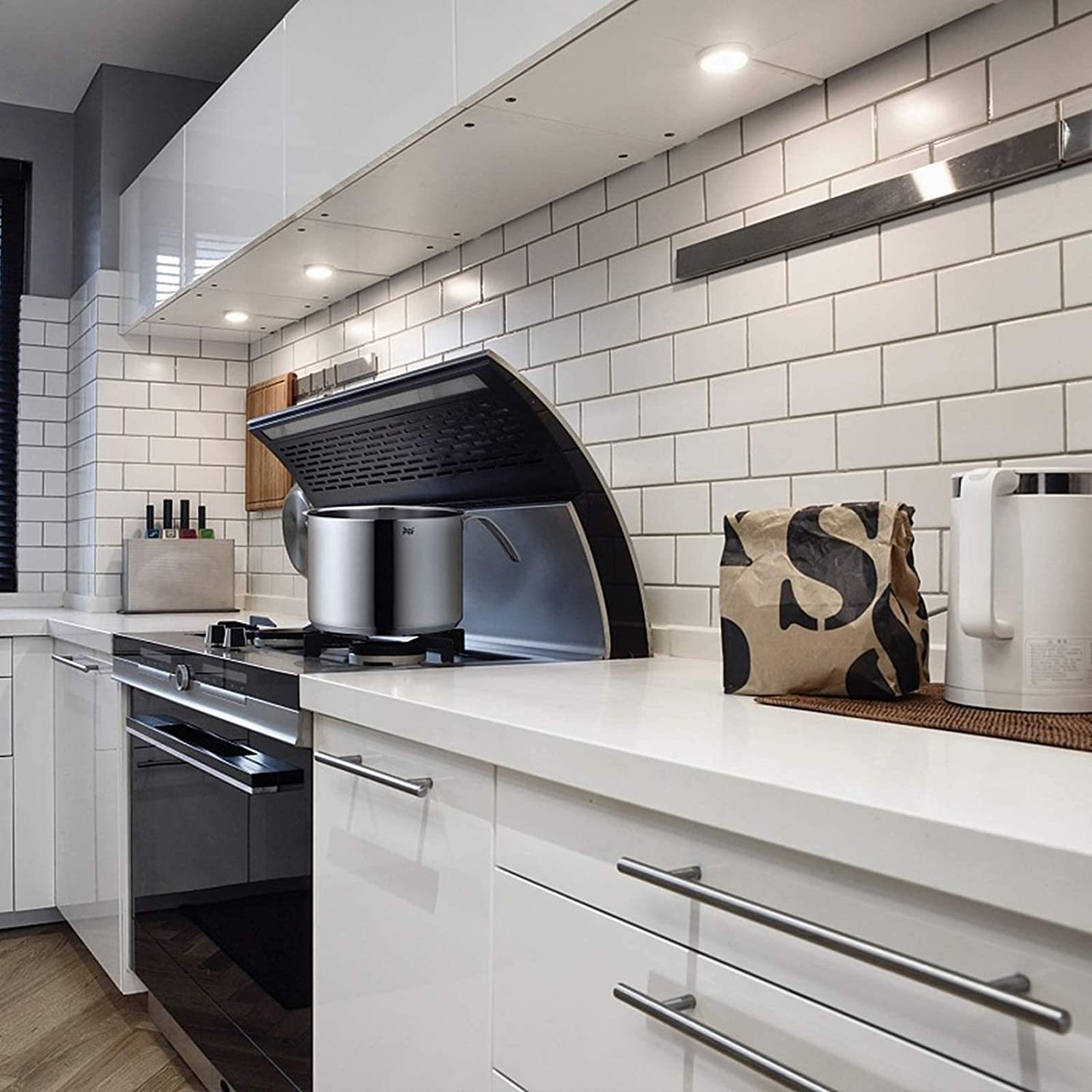 12 Pack Kitchen Bar Handle Pull With Brushed Nickel Finish(LS201BSS) -Homdiy