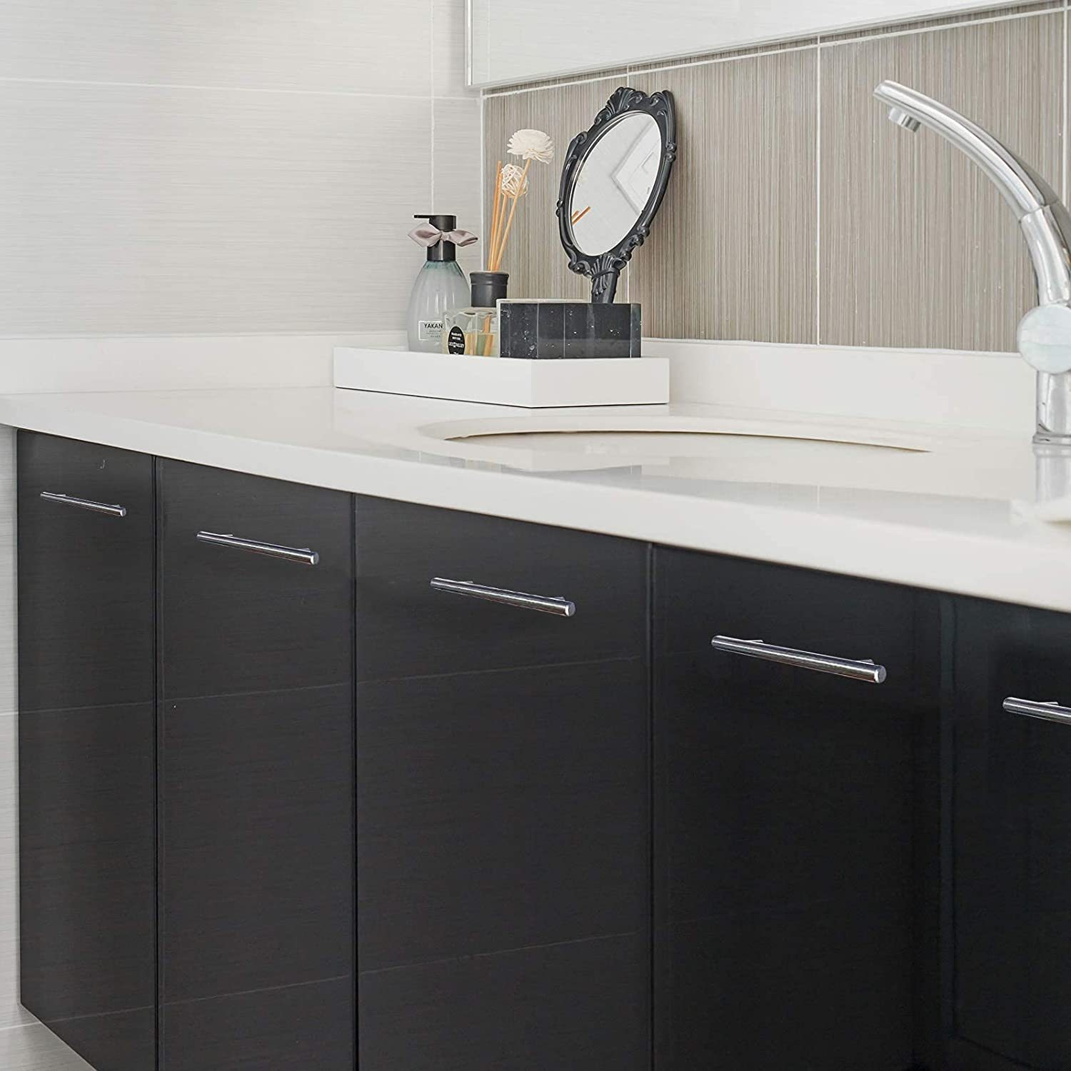 Round Brushed Nickel Cabinet Handles Stainless Steel Cabinet Pulls -Homdiy