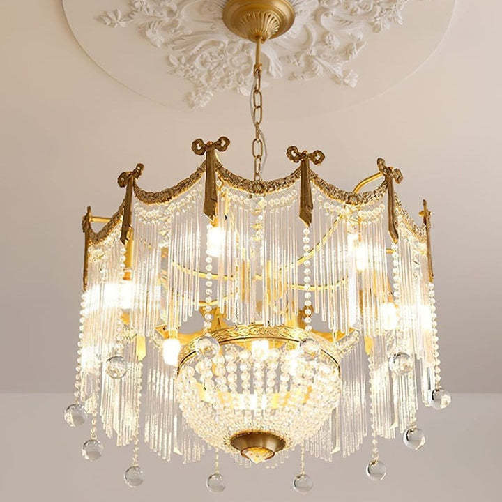 Vintage Palace Gold Crystal Chandelier -Homdiy