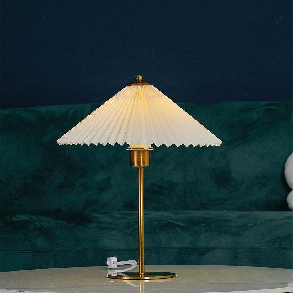 Mid-Century Pleated Table Light For Bedroom -Homdiy