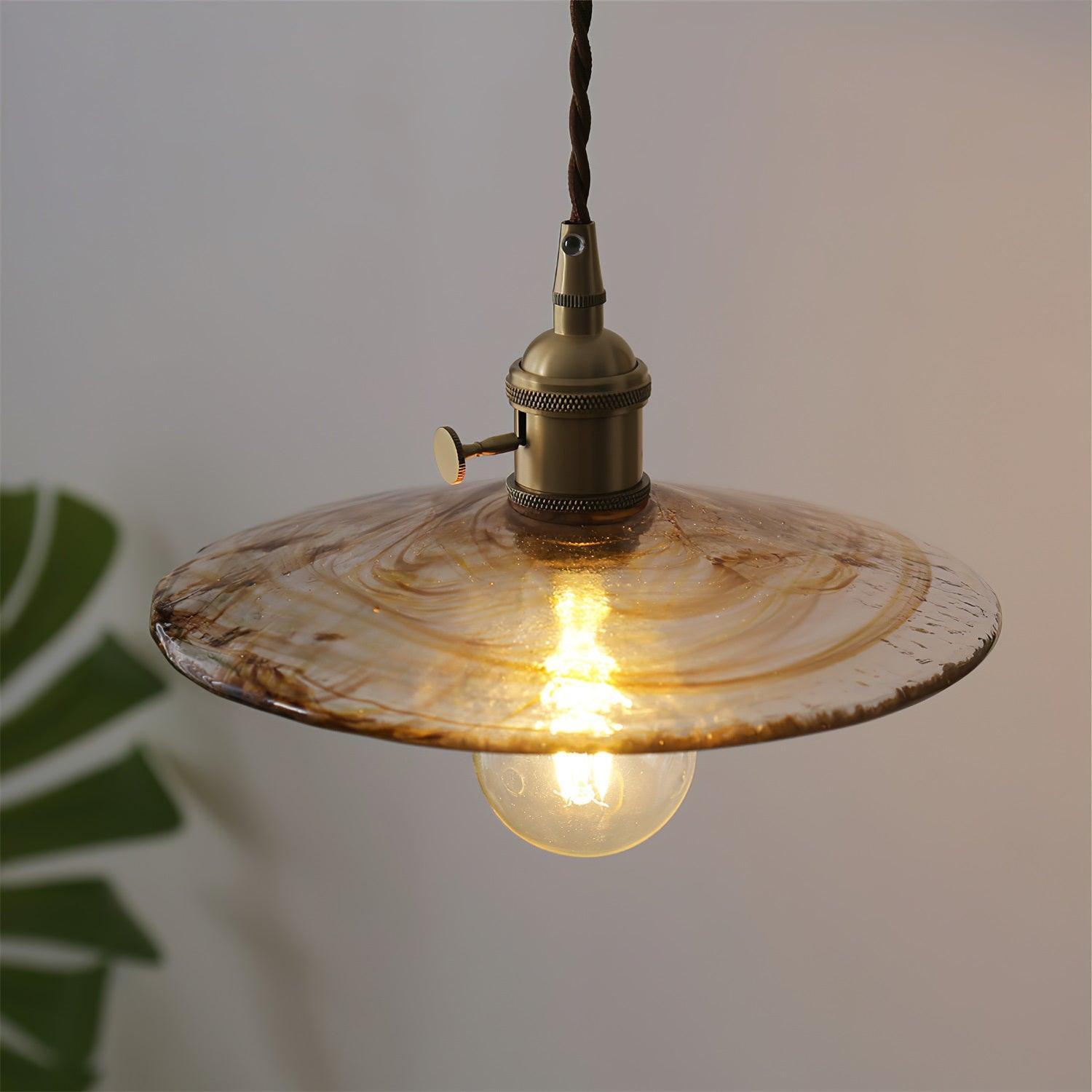 Stylish Flower Petal Glass Pendant Light -Homdiy