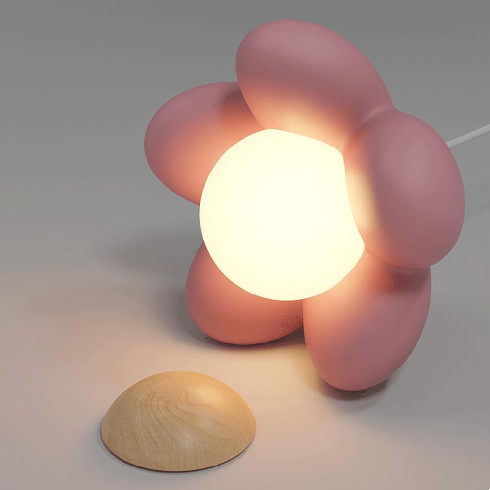 Modern Flower-Shaped Wood Resin Island PendantLight -Homdiy