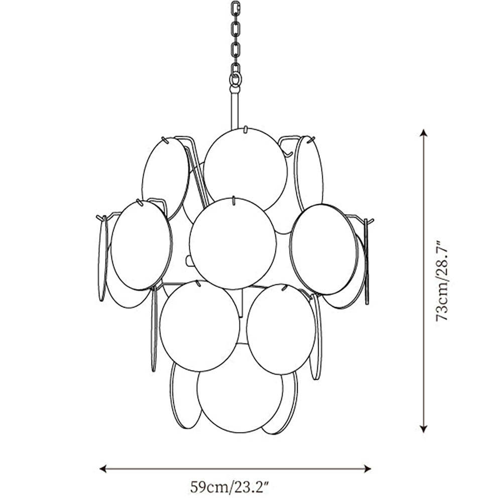 Vintage Pink Murano Glass Chandelier -Homdiy
