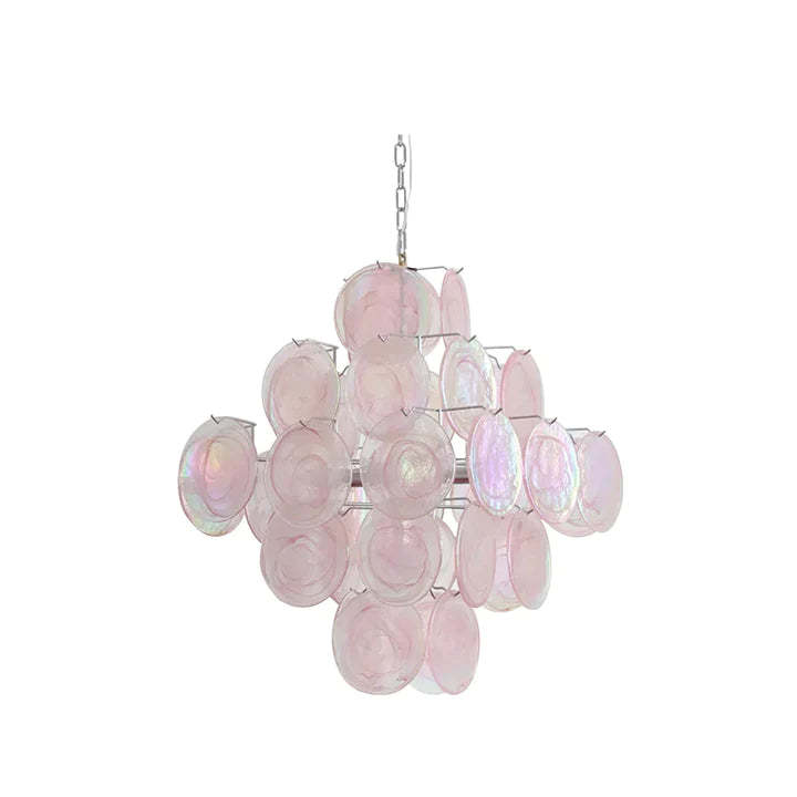 Vintage Pink Murano Glass Chandelier -Homdiy