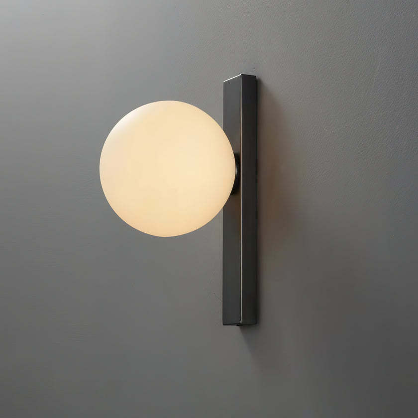 Ball Glass Black Wall Lamp Bedside Wall Sconce