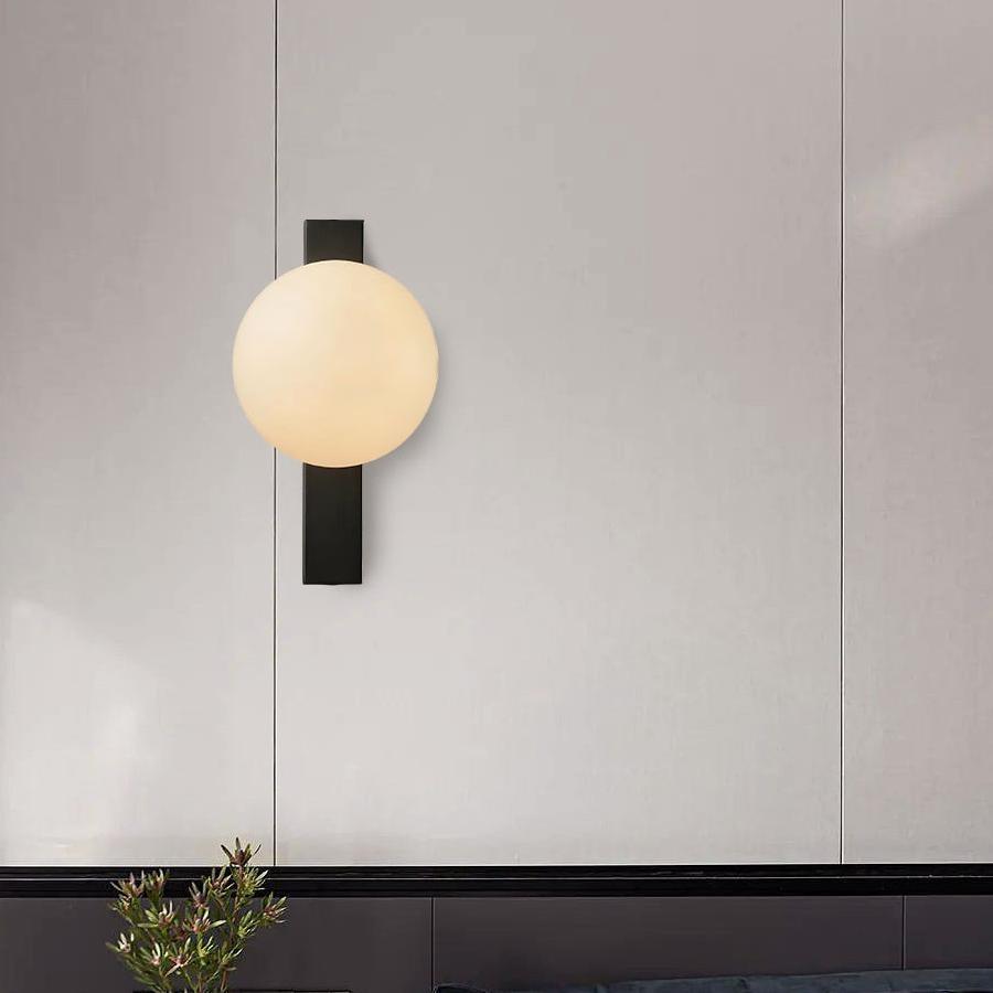 Ball Glass Black Wall Lamp Bedside Wall Sconce