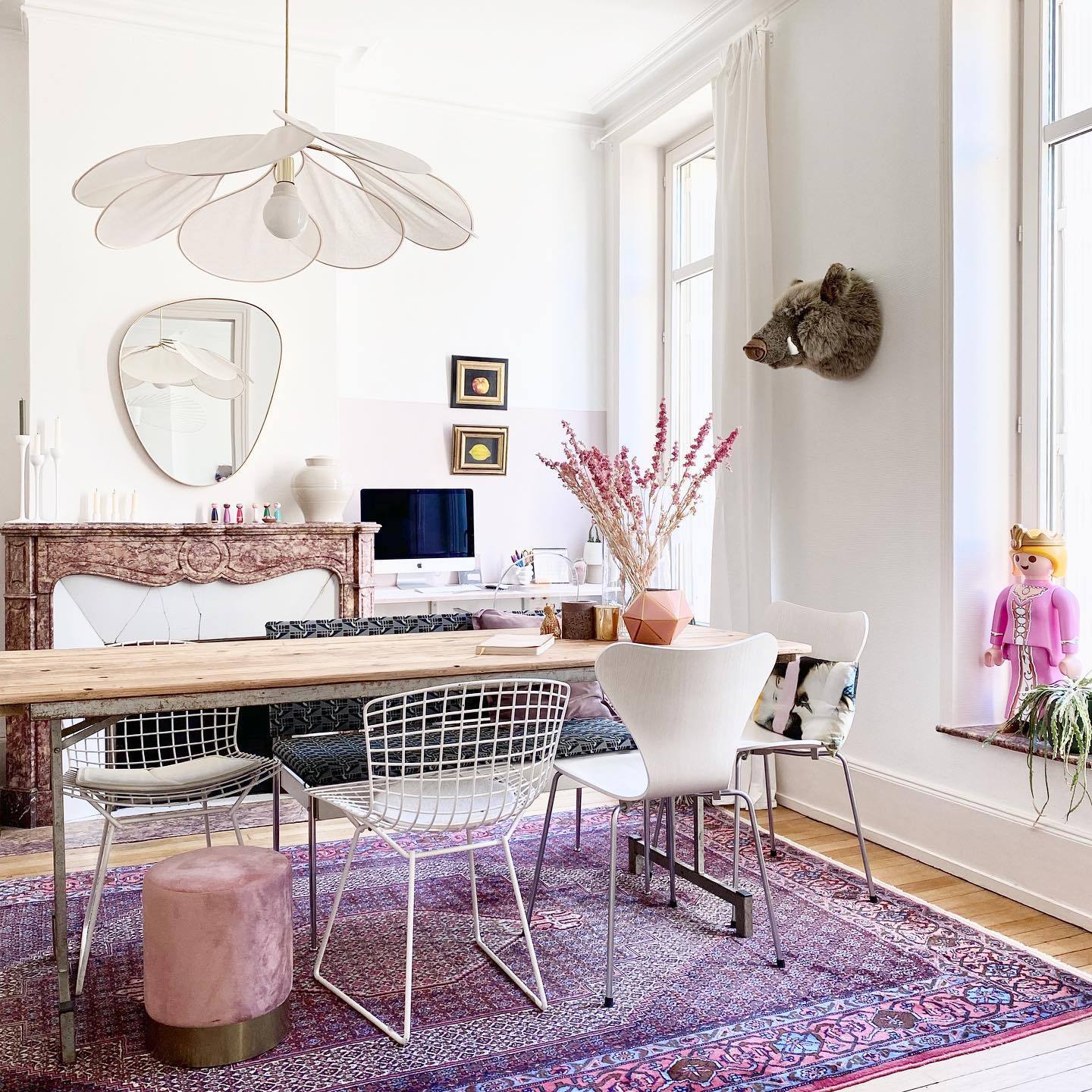 Nordic White Fabric Pendant Light Petals Pendant Lamp -Homdiy