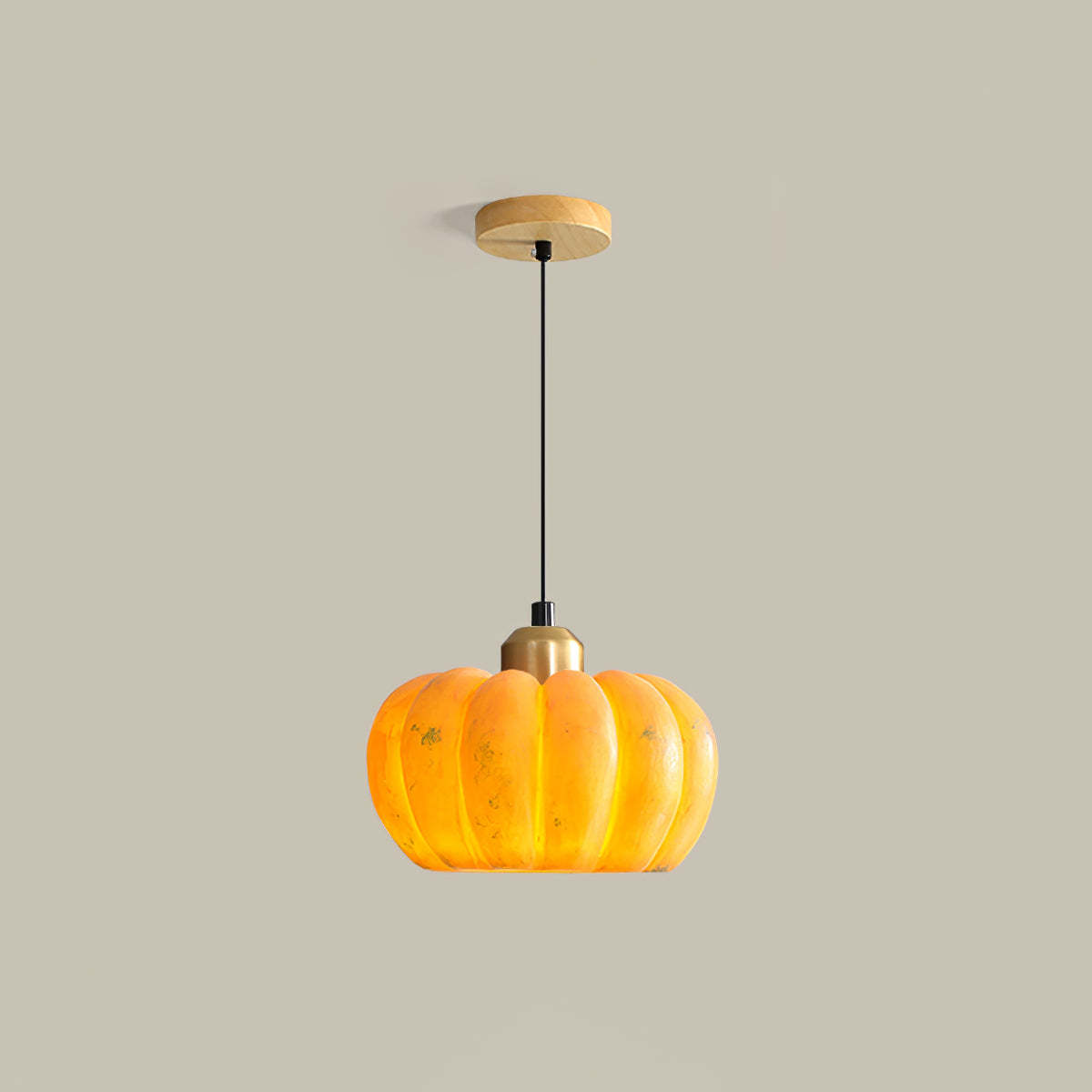 Yellow Pumpkin Pendant Light -Homdiy