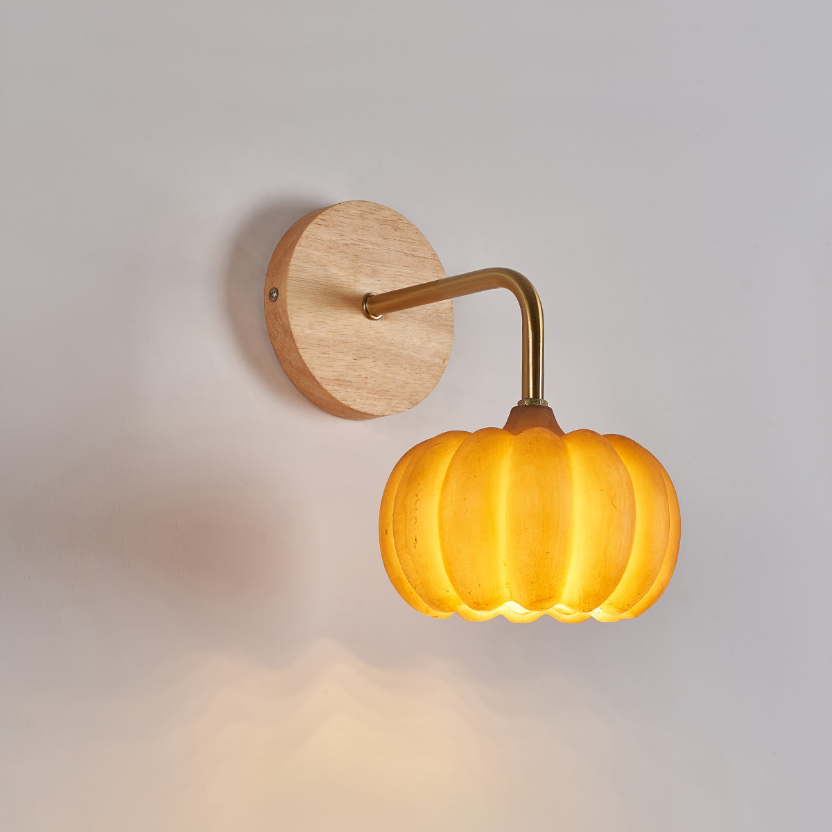 Cute Yellow Pumpkin Wall Lamp -Homdiy