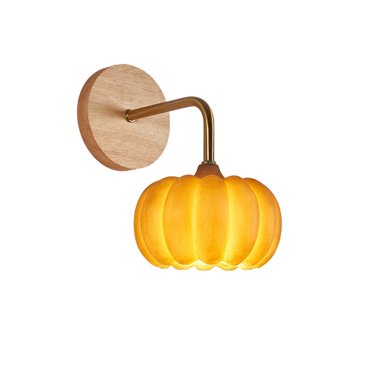 Cute Yellow Pumpkin Wall Lamp -Homdiy