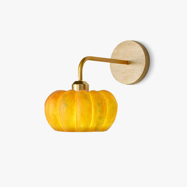 Cute Yellow Pumpkin Wall Lamp -Homdiy