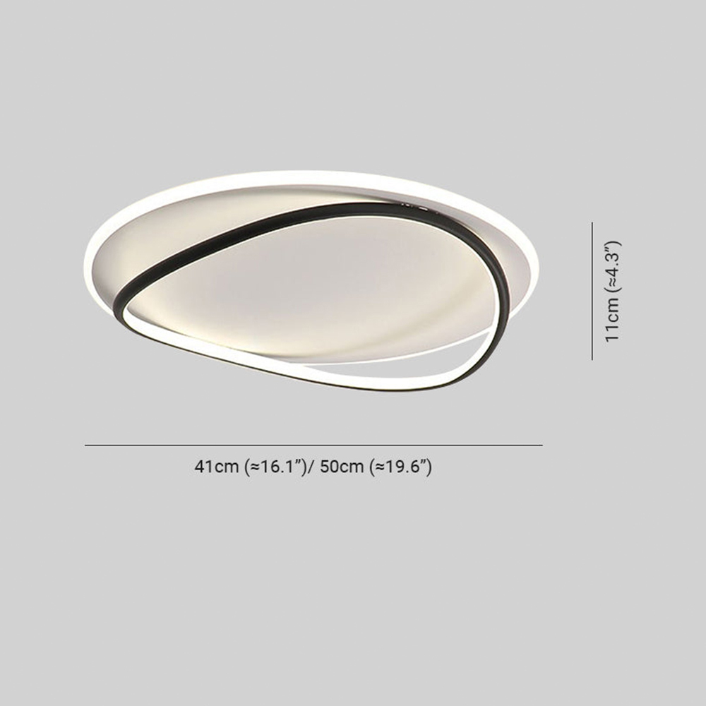 Round Simple LED Bedroom White Ceiling Lights