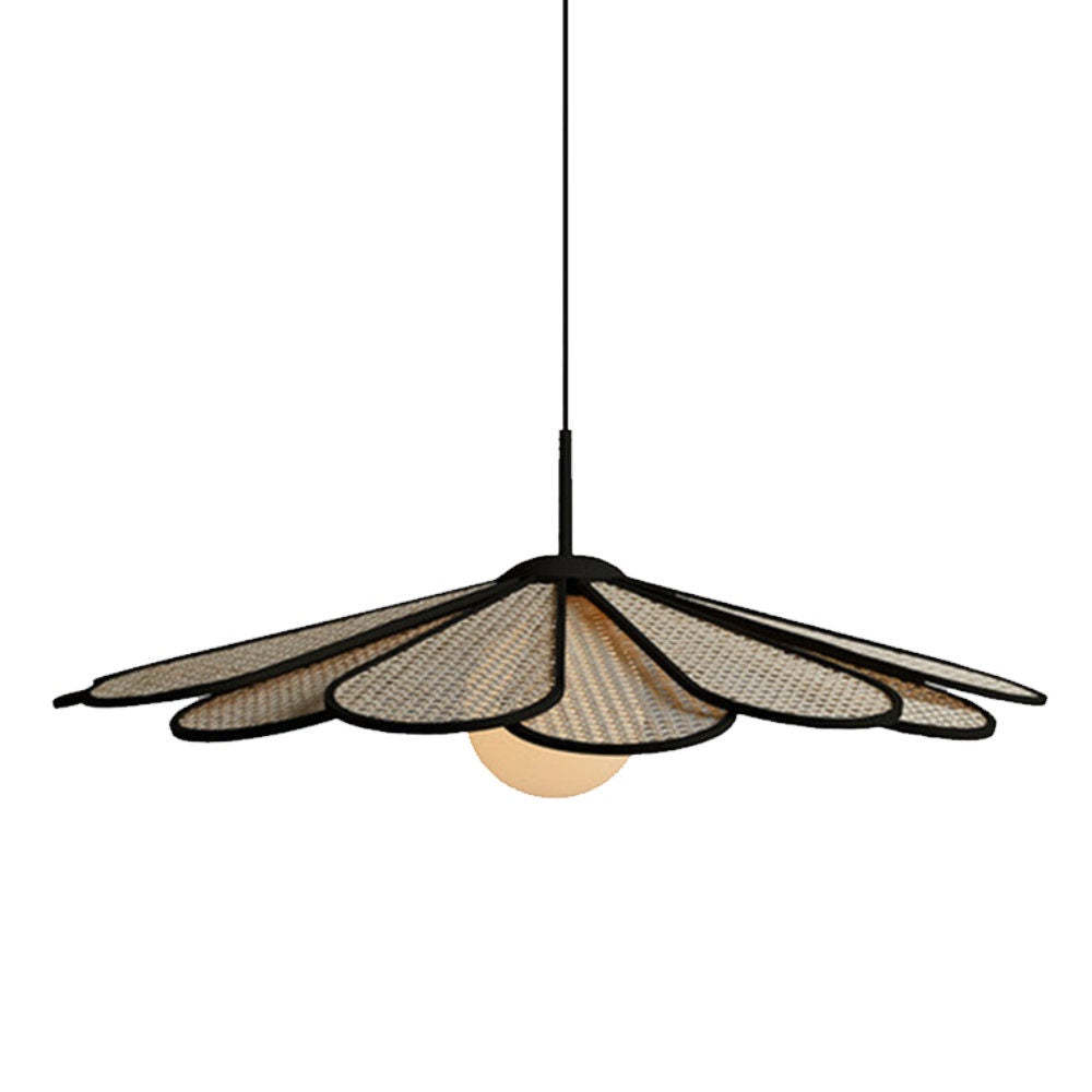 Modern Farmhouse Pendant Lighting Rattan Hanging Light -Homdiy