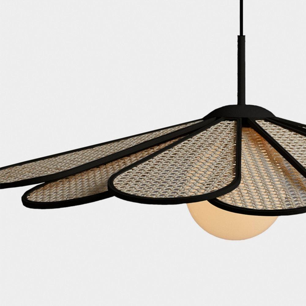 Modern Farmhouse Pendant Lighting Rattan Hanging Light -Homdiy