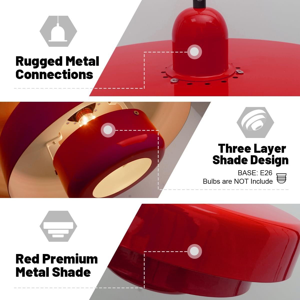 Medieval Iron Retro Single Head Bauhaus Pendant Light -Homdiy