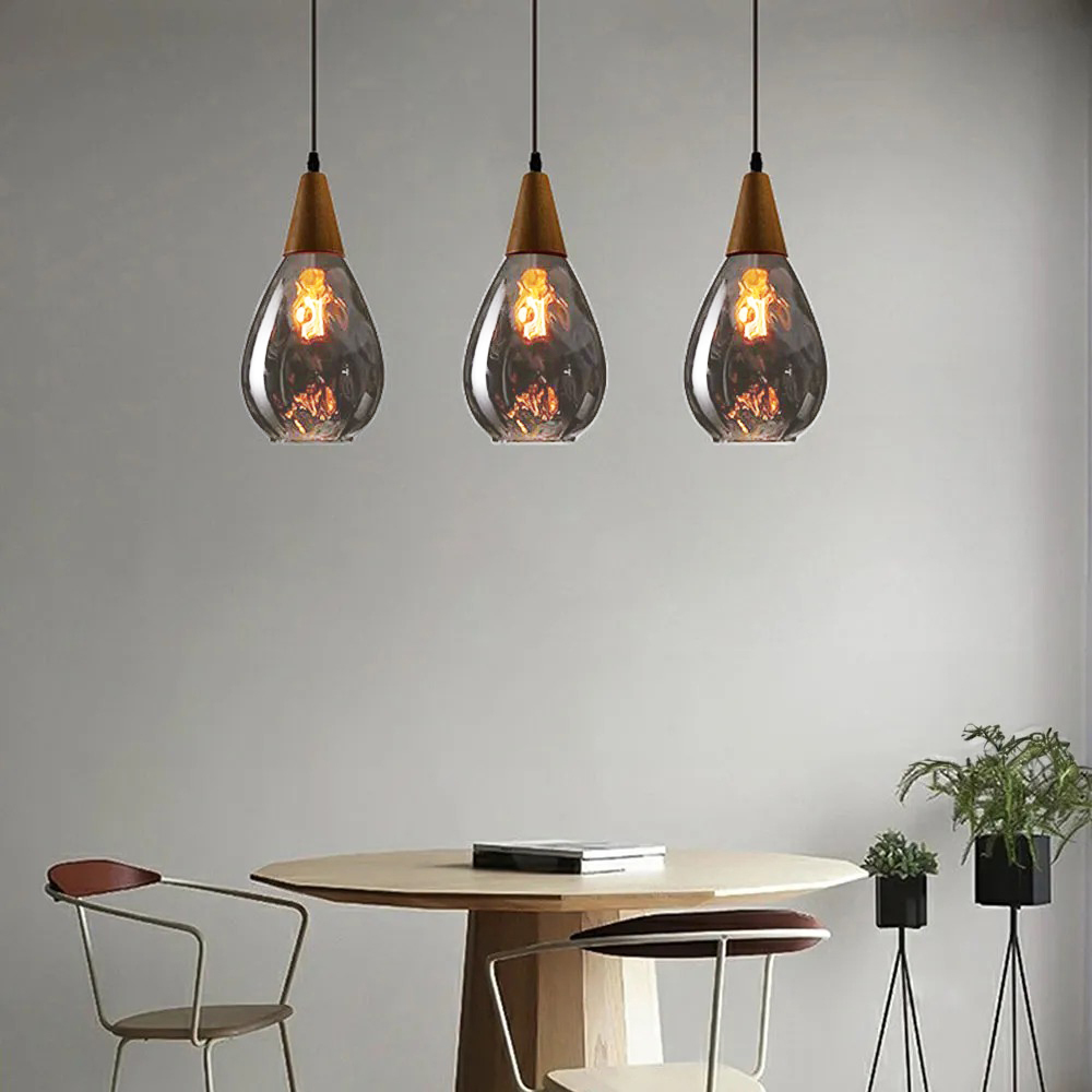 Homdiy Pendant Light Vintage Glass Pendant Light For Kitchen Island