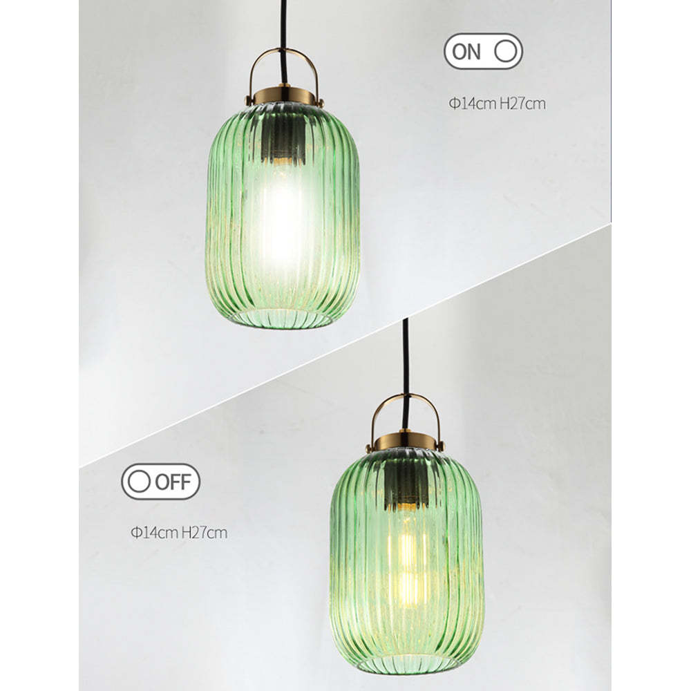 Vintage Stained Glass Pendant Hanging Light -Homdiy